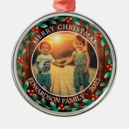 Skapa din egen familjefoto personlig jul julgransprydnad metall