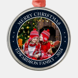 Skapa din egen familjefoto personlig jul julgransprydnad metall