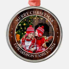 Skapa din egen familjefoto personlig jul julgransprydnad metall