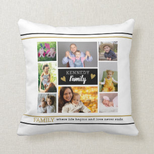 Skapa din egen familjekurs 8 fotokollage kudde