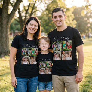 Skapa din egen familjesemester 4 fotokollage t shirt