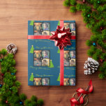Skapa din egen familjs fotokollage christmas presentpapper<br><div class="desc">Skapa ditt eget fotokollage God jul-skript Svällning Pappert Lägg till dina egna vackraste foton och lägg till din text för att anpassa.</div>