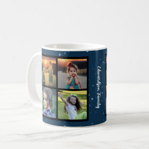 Skapa din egen familjs fotokollage jul kaffemugg
