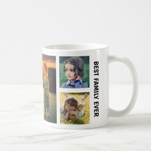 Skapa din egen familjs fotokollage monogram namn kaffemugg