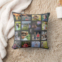 Skapa din egen familjs fotokollage monogram namn