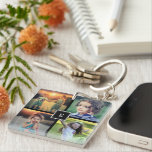 Skapa din egen familjs fotokollage monogrammad<br><div class="desc">Söt nyckelkedja. Du kan lägga till dina egna 4 foton och lägga till ditt monogram för att anpassa.</div>