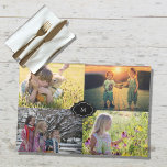 Skapa din egen familjs fotokollage monogrammad bordstablett<br><div class="desc">Skapa din egen familjs fotokollage med monogrammad Trasa Bordstablett. Lägg till dina vackraste foton och monogram och skapa en mycket personlig och unik bordstablett.</div>