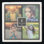 Skapa din egen familjs fotokollage monogrammat stenunderlägg<br><div class="desc">Skapa dina egna familjens fotokollage med monogrammade underlägg.
Du kan anpassa den och lägga till dina egna vackraste foton och lägga till din familj namn,  monogram och år.</div>