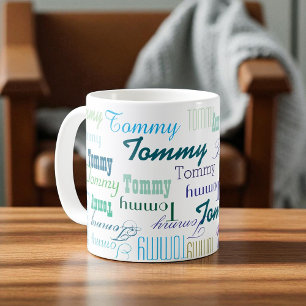 Skapa din egen färg namn mönster kaffemugg