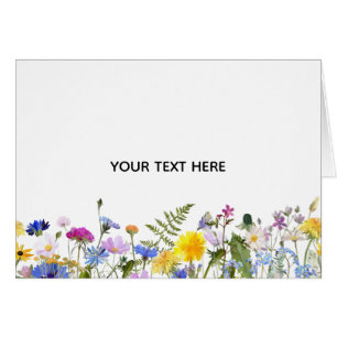 Skapa din egen färgglada blomster hälsningskort