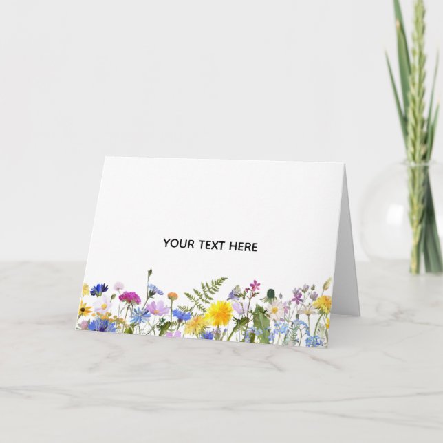 Skapa din egen färgglada blomster  kort (Framsida)