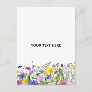 Skapa din egen färgglada blomster  vykort