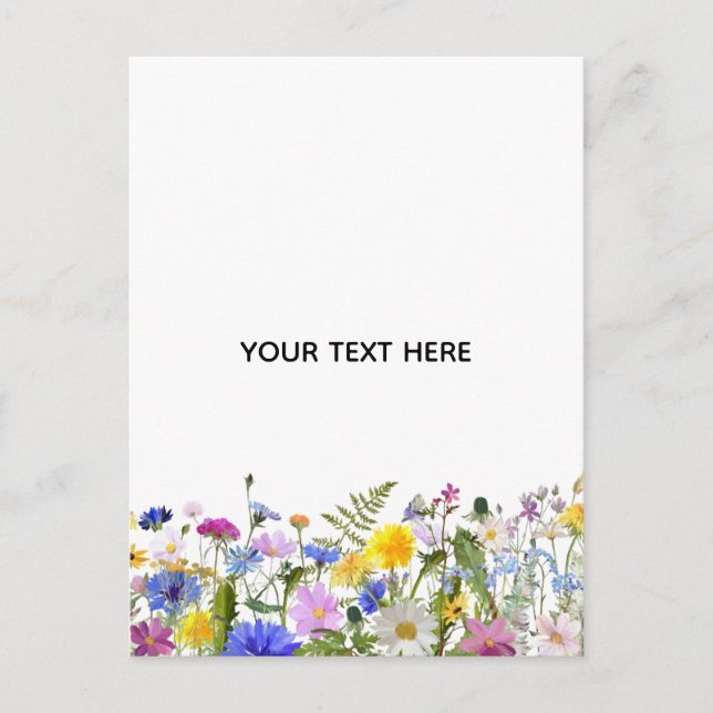Skapa din egen färgglada blomster  vykort (Framsida)