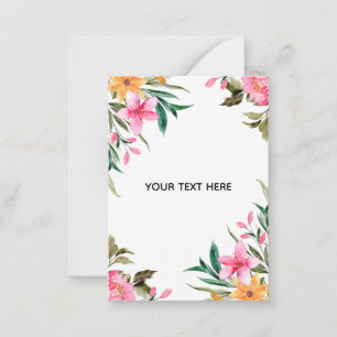 Skapa din egen färgglada blomsterkant anteckningskort