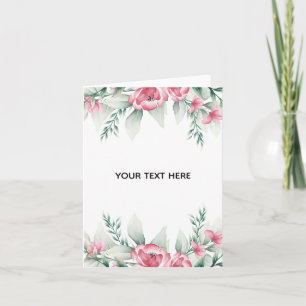 Skapa din egen färgglada blomsterkant tack kort