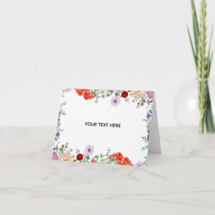 Skapa din egen färgglada blomsterkant tack kort