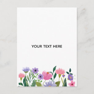 Skapa din egen färgglada blomsterkant vykort