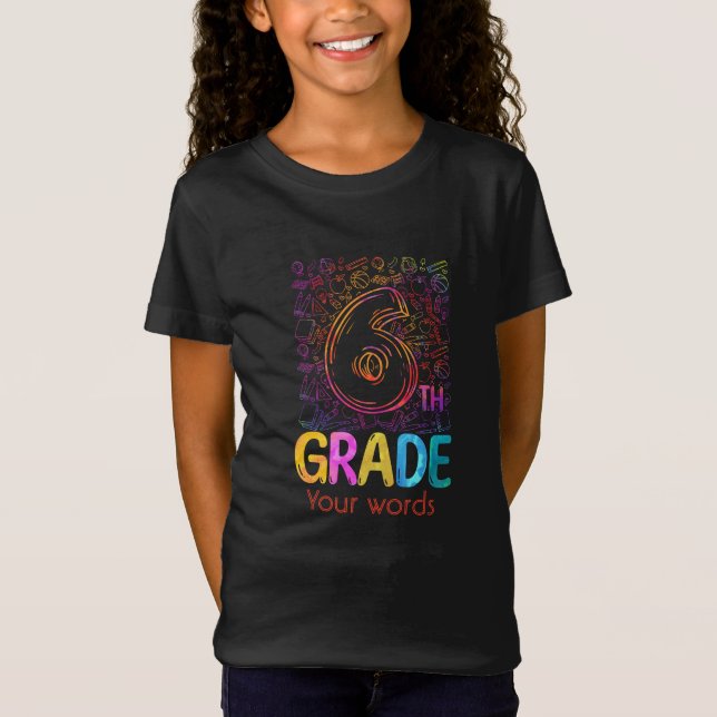 Skapa din egen färgstarka 6e Grader T Shirt (Framsida)