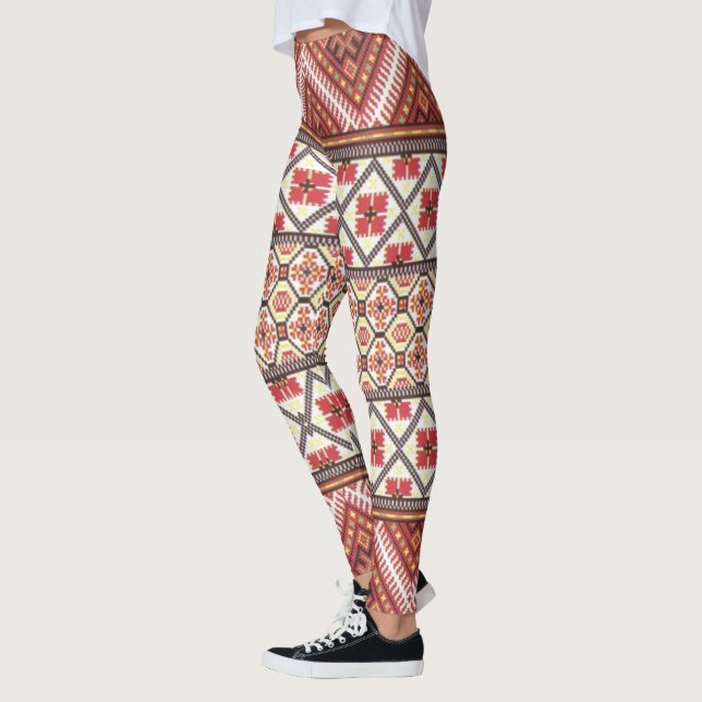 Skapa din egen färgstarka Aztec Hakuna Matata Leggings (Vänster)