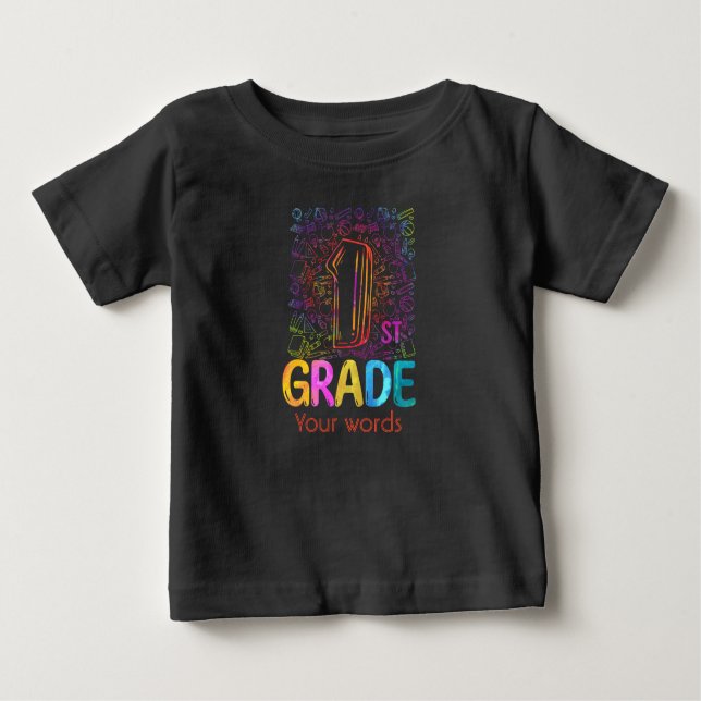 Skapa din egen färgstarka första grader t shirt (Framsida)