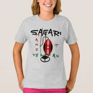 Skapa din egen färgstarka Hakuna Matata söt Kenyan T Shirt