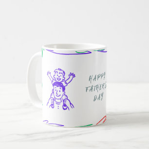 Skapa din egen färgstarka lekfull Fars dag Mugg