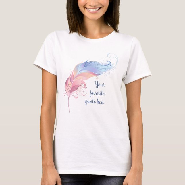 Skapa din egen färgstarka ludd t shirt (Framsida)
