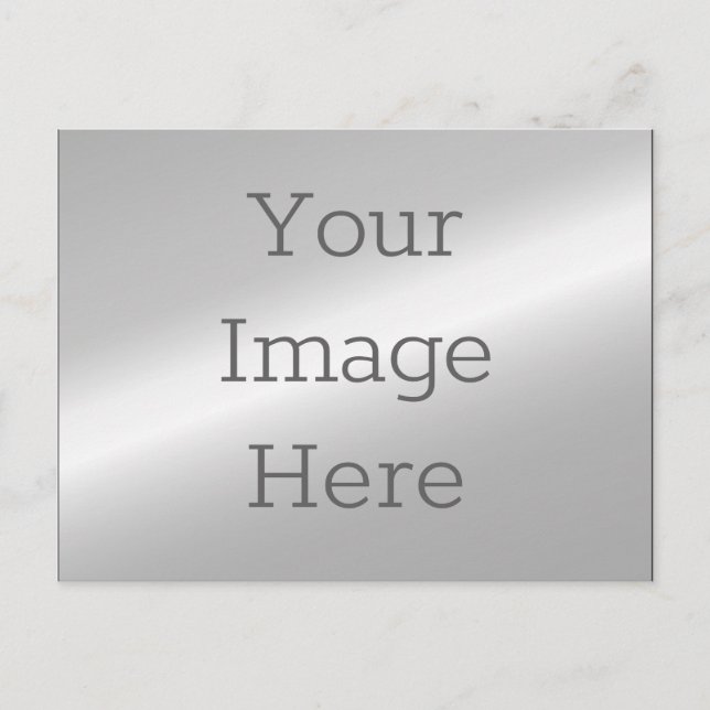 Skapa din egen Faux Metallic Silver Vykort (Framsida)