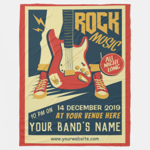 Skapa din egen filt för Retro Rock musik fleece