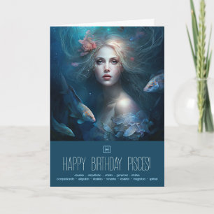 Skapa din egen Fiskarnas soltecken Zodiakgudinna Helgkort