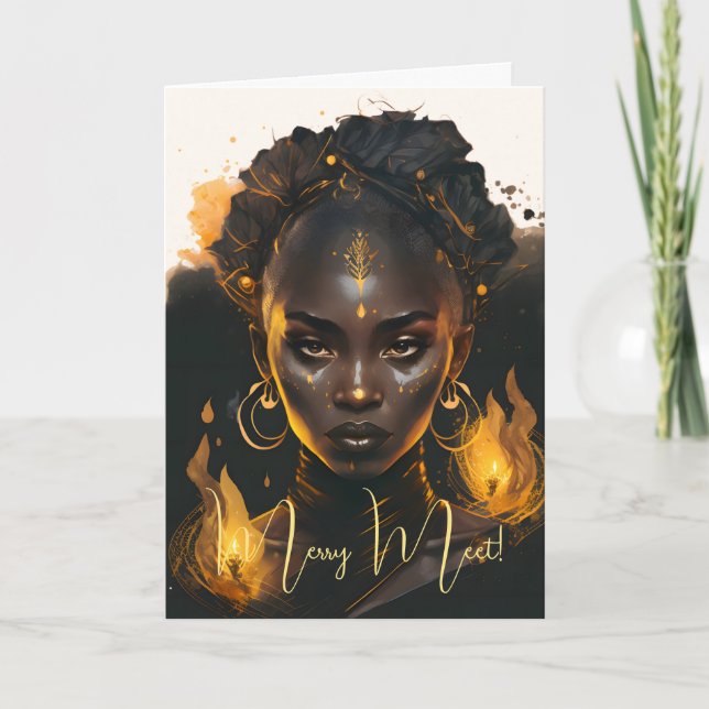 Skapa din egen flamma Golden Witch Kort (Framsida)