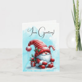 Skapa din egen fluffy Peppermint-jultoma Helgkort