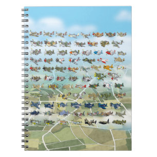 skapa din egen flygarkarikatyr anteckningsbok