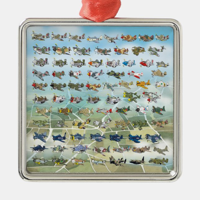 skapa din egen flygarkarikatyr julgransprydnad metall (Framsidan)