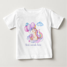 Skapa din egen Flytande Unicorn Birthday T Shirt