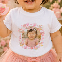 Skapa din egen födelsedag t-shirt för babyflicka