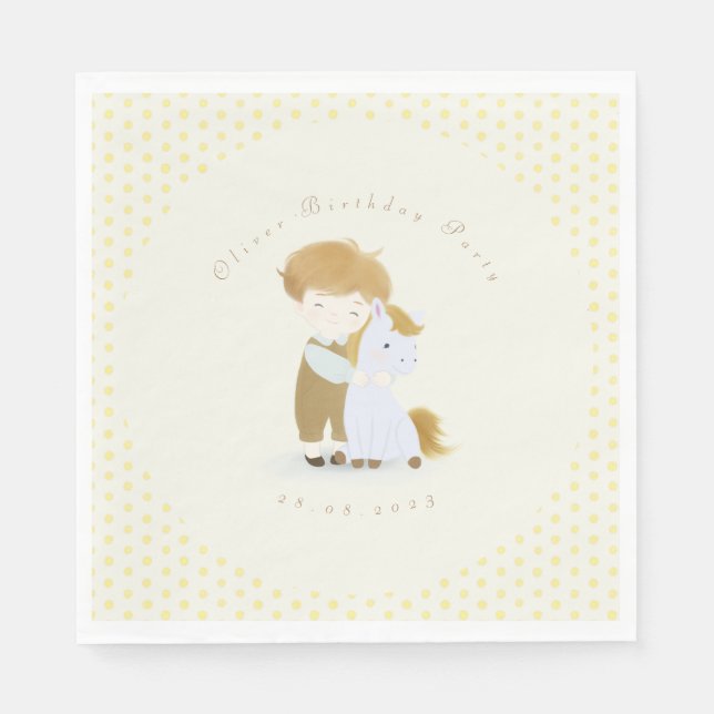 Skapa din egen Födelsedagsfest, babyvisningsprogra Pappersservett (Framsidan)