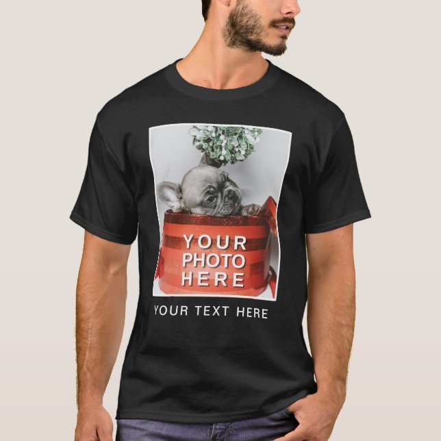 Skapa din egen foto- och anpassade text T-shirt (Framsida)