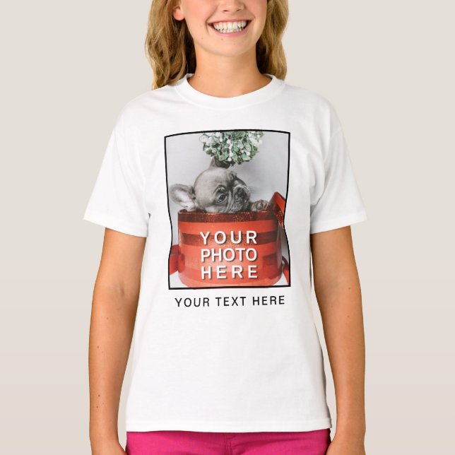 Skapa din egen foto- och anpassade text T-shirt (Framsida)