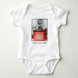 Skapa din egen foto- och specialskrivna text baby t shirt