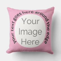 skapa din egen foto rosa prydnadskudde