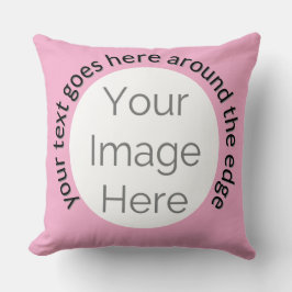 skapa din egen foto rosa prydnadskudde