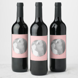 Skapa din egen foto Rosa Vin-etikett Vinflaska Etikett
