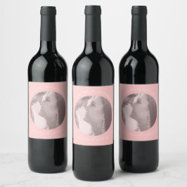 Skapa din egen foto Rosa Vin-etikett Vinflaska Etikett