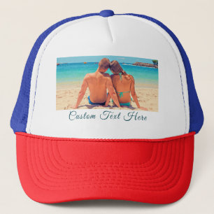 Skapa din egen foto Trucker hatt Anpassad text nam Keps