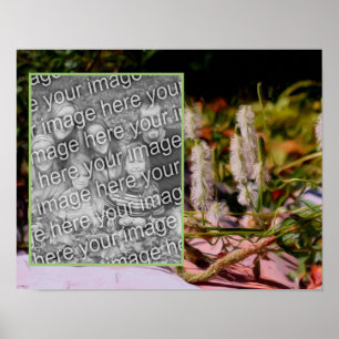 Skapa din egen fotoblomma på Oljemålningen Sten Poster