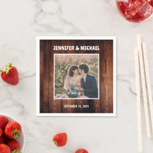 Skapa din egen fotobrud och trimma bröllop pappersservett