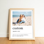 Skapa din egen fotodefinition poster<br><div class="desc">Skapa personligens egen väggkonst med egen anpassningsbar och eget foto. Lägg till ord och definition i den här moderna designmallen för ordlista stil.</div>