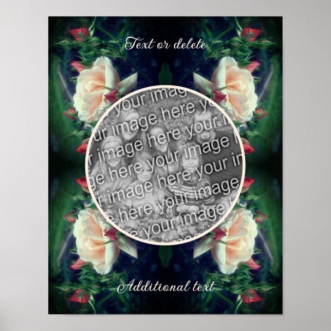 Skapa din egen fotoframställning med persikofärgad poster (Framsidan)