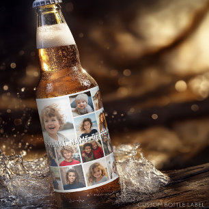 Skapa din egen fotokollage - 13 foton ölflaska etikett